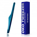 Пінцет для брів OKO Blue Magic Premium, скошений