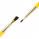 Пензлик для брів Sinart PROBRUSH скошена B102 (жовтий)
