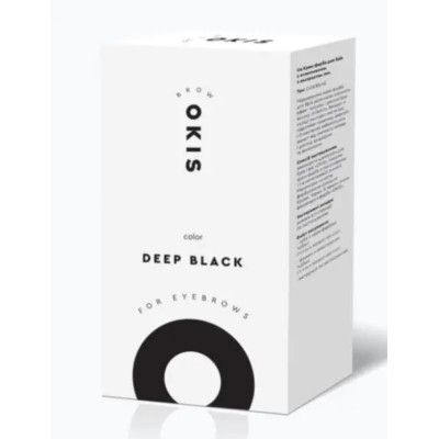 Крем-фарба для брів в тубах DEEP BLACK з окислювачем з екстрактом хни OKIS BROW, 15 мл