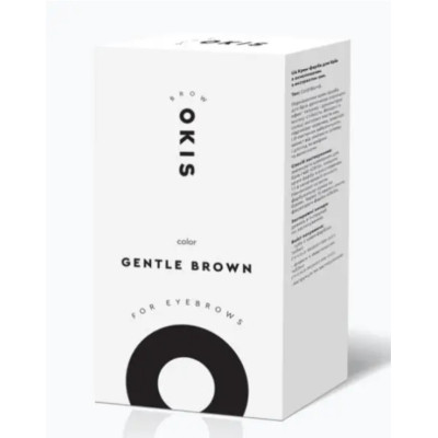 Крем-фарба для брів в тубах GENTLE BROWN з окислювачем з екстрактом хни OKIS BROW, 15 мл