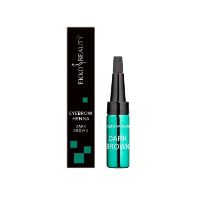 Хна для брів EKKOBEAUTY, dark brown