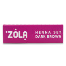 Набір хни ZOLA DARK BROWN 4шт по 2,5г