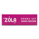 Набір хни ZOLA WARM BROWN 4шт по 2,5г