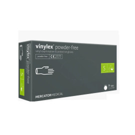 Рукавички вінілові прозорі Mercator Vinylex, S (100 шт/уп)