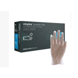 Рукавички вінілові прозорі Mercator Vinylex, M (100 шт/уп)