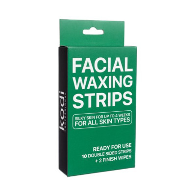 Воскові смужки для обличчя Kodi Facial waxing strips (10 двосторонніх смужок+2 фінішні серветки)