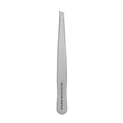 Пінцет для брів STALEKS BEAUTY and CARE 10 TYPE 3 TBC-10/3 (скошений, металік)