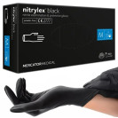 Рукавички нітрилові чорні Mercator Nitrylex, M (100 шт/уп)