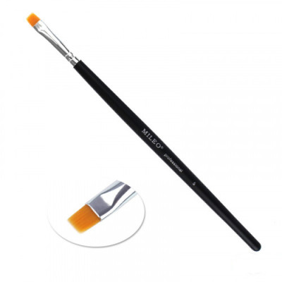 Пензлик Mileo №5 (прямий, рудий ворс, на темній ніжці)