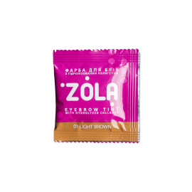 Фарба для брів з колагеном ZOLA 01 Light brown в саше з окислювачем, 5 мл