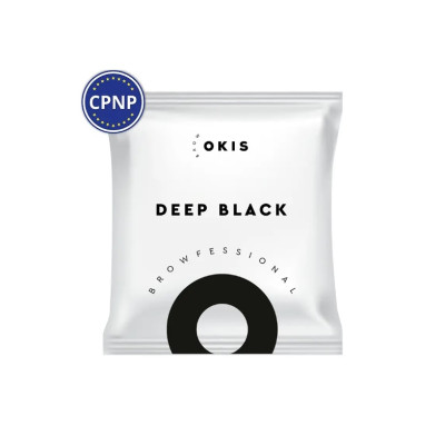 Фарба для брів у саше OKIS Deep Black (без окислювача), 5 мл