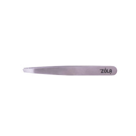 Пінцет професійний для брів ZOLA SILVER (скошений)