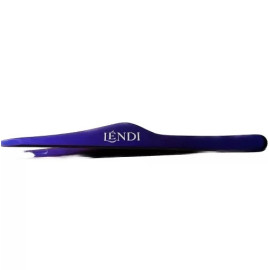 Пінцет для брів Lendi (скошений, фіолетовий)