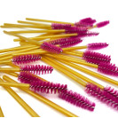 Brushes nylon handle gold, pile raspberry (50pcs/pack)