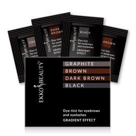 Набір фарби-тінт для брів та вій Ekko Beauty GRADIENT EFFECT, саше