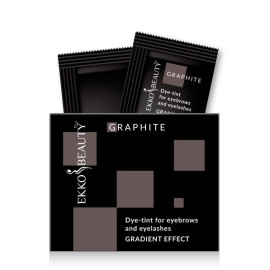 Фарба-тінт для брів та вій Ekko Beauty GRADIENT EFFECT, тон Graphite, саше