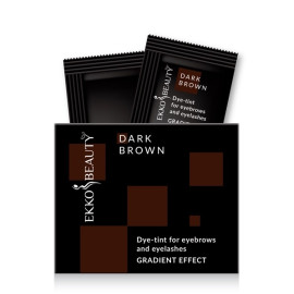 Фарба-тінт для брів та вій Ekko Beauty GRADIENT EFFECT, тон Dark Brown, саше