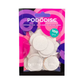 Змінні файли білі для педикюрного диска 100 грит STALEKS PRO PODODISC S PDF-15-100w, 50 шт