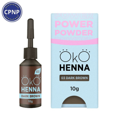 Хна для брів OKO Power Powder, 03 Dark Brown, 10 г