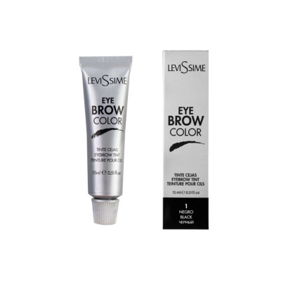 Фарба для брів LeviSsime Eye Brow Color №1 Чорна, 15 мл (сіра упаковка)