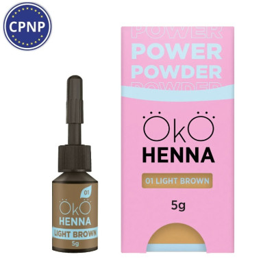 Хна для брів OKO Power Powder, 01 Light Brown, 5 г
