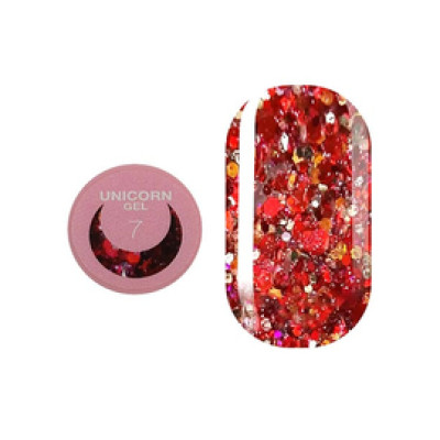 Блискітки для нігтів LUNA Unicorn Gel №7, 5ml