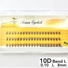 Вії Nesura 10D, вигин L, довжина 8 мм, товщина 0,10