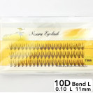 Вії Nesura 10D, вигин L, довжина 11 мм, товщина 0,10