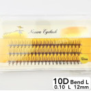 Вії Nesura 10D, вигин L, довжина 12 мм, товщина 0,10