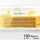 Вії Nesura 10D, вигин L, довжина 13 мм, товщина 0,10