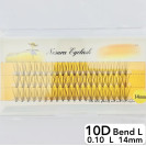Вії Nesura 10D, вигин L, довжина 14 мм, товщина 0,10